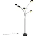 QAZQA Design gulvlampe sort 5-lys - Sixties
