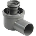 Unidrain 75 mm hjørneudløb med vandlås, uden studs, vandret