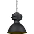QAZQA Smart industriell pendellampe svart inkl. A60 WiFi 38,5 cm - Sicko