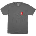 Chrome Vertical Red Logo Kortarmet T-skjorte
