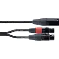 Cordial EY 0.3 MFF, XLR (3-pin), Hankjønn, 2 x XLR (3-pin), Hankjønn, 0,3 m, Sort