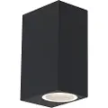 QAZQA Sett med 2 moderne vegglamper sort 2-lys IP44 - Baleno