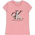 Calvin Klein Contrast Monogram Slim Kortarmet T-skjorte
