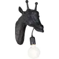 QAZQA Vintage vegglampe sort - Animal Giraff