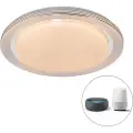 QAZQA Smart taklampe hvit 48 cm inkl. LED og RGB-dimmer - Jochem