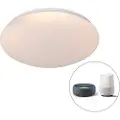QAZQA Smart moderne taklampe hvit 38 cm inkl. LED og RGB - Iene