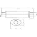 Simonsen Oval rustfri lyd. 2,5 1x63,5 -2x50,8mm