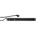Logilink PDU7C01, 7 AC-utganger, Type F, 230 V, 50 - 60 Hz, 16 A, 3500 W
