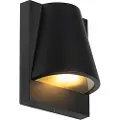 QAZQA Industriell utendørs vegglampe svart IP44 - Femke