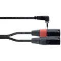 Cordial EY 1 WRMM, 3.5mm, Hankjønn, 2 x XLR (3-pin), Hunkjønn, 1 m, Sort