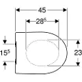 Geberit Icon toiletsæde - 365x450x50mm m/låg hvid