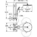 GROHE Euphoria 310 bruss. term - Brusesystem, termostat, vægmontering, Poleret Warm Sunset