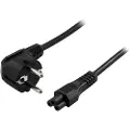 Deltaco DEL-109CA-50 - Strømkabel - power CEE 7/7 (hann) vinklet til IEC 60320 C5 rett - AC 250 V - 2.5 A - 50 cm - svart