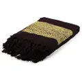 Bercato Pläd GOLD - 130x170cm - Akryl - Svart - guld