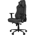 AROZZI Vernazza Soft Fabric - Stol - ergonomisk - armlener - T-formet - tipping - roterende - metall, aluminium, stoff - svart, mørk grå