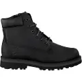 Timberland unisex for kids. TB0A28UD0011 Leather lace-up boots Courma Kid black (24), Flat, Laces, Casual, Sustainable, children's fashion