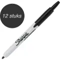 Sharpie Retractable Permanent Markers | Fine Point | Black | 12 Count