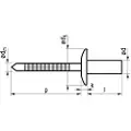 Lemvigh-Muller 3,2X8 rundhovedet rustfri/rustfri standard blindnitte lukket - (500 stk.)