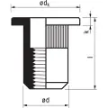 Master M8X17,5 Fladhovedet rund aluminium mastergrib åben - (250 stk.)