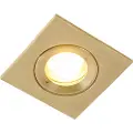 QAZQA Moderne innfelt spotlight gull kvadratisk IP44 - Xena