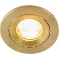 QAZQA Moderne innfelt spotlight gull rund IP44 - Xena Round