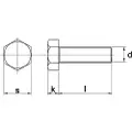 Kobout M 12X55 FZB stålsætskrue 8.8 - (100 stk.)