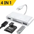 24hShop Lightning til Minneskortleser + USB & Lightning