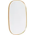 QAZQA Badegangsspeil gull inkl. LED med berøringsdimming oval - Miral