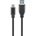Microconnect goobay - USB-kabel - USB-type A (hann) til 24 pin USB-C (hann) - USB 3.1 - 1 m - svart
