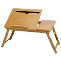 24hShop Foldbart Datamaskinbord i Bambus