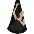 24hShop Yoga-hengekøye 400x280 cm med stretchstropper - Svart