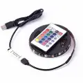 24.Se RGB LED-stripe 3 m USB med fjernkontroll – vanntett