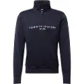 Tommy Hilfiger for man. MW0MW20954 Sweatshirt with perkins collar and navy logo (S), Casual, Organic Cotton, Sustainable