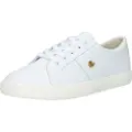 Ralph Lauren for woman. 802830937006 Janson II coated leather sneakers white (39), Flat, Laces, Casual