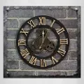 24hShop Veggklokke Industriell Vintage stil - Gull