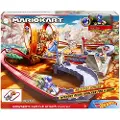 Hot Wheels Mario Kart Bowsers Slott Kaos Lekesett
