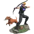 DIAMOND SELECT TOYS Statue Av Hawkeye Med Hund 23 Cm