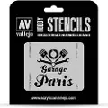Vallejo Stencil vintage garasjeskilt