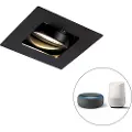 QAZQA Moderne smart nedfelt spotlight sort inkl. WiFi GU10 - Artemis
