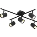 QAZQA Moderne taklampe sort 5-lys justerbar kvadratisk - Jeana