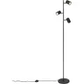QAZQA Moderne gulvlampe sort 3-lys - Jeana