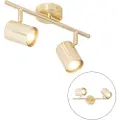 QAZQA Moderne taklampe messing 2-lys justerbar - Jeana