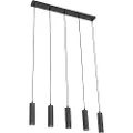 QAZQA Moderne pendellampe sort 5-lys - Jeana