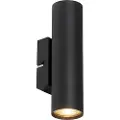 QAZQA Moderne vegglampe sort 2-lys - Jeana