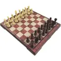 24hShop Sjakk sett - Sort/Hvite Brikker 31,5x27,2cm