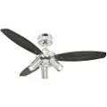 WESTINGHOUSE Jet Plus Loftsventilator 40 W (Ø x H) 105 cm x 370 mm Nikkel (børstet) med fjernbetjening, Med belysning