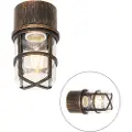 QAZQA Tak- og vegglampe Antikkgull IP54 - Kiki