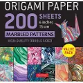 Tuttle Studio Origami Paper 200 sheets Marbled Patterns 6' (15 cm)