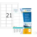 Herma Spesial - Papir - matt - flyttbar selvklebende - hvit - 63,5 x 38,1 mm 2100 etikett(er) (100 ark x 21) adresseetiketter