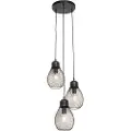 QAZQA Design Hengelampe Sort 3-lys - Raga